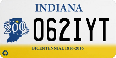 IN license plate 062IYT
