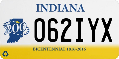 IN license plate 062IYX