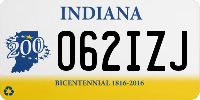 IN license plate 062IZJ