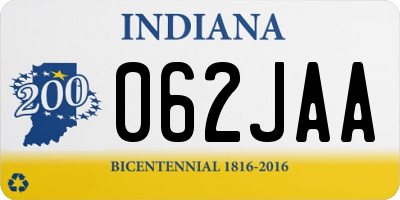 IN license plate 062JAA