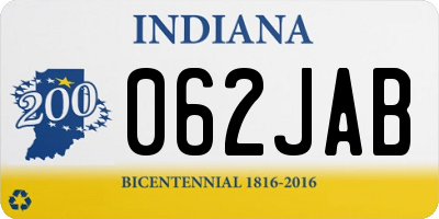 IN license plate 062JAB