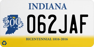 IN license plate 062JAF
