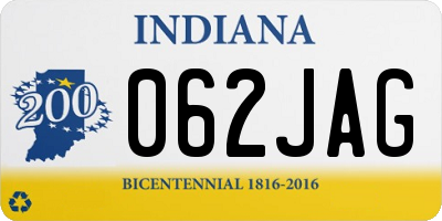 IN license plate 062JAG