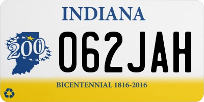 IN license plate 062JAH
