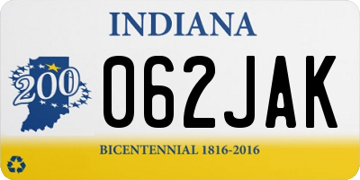 IN license plate 062JAK