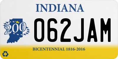 IN license plate 062JAM