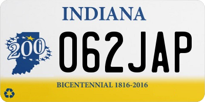 IN license plate 062JAP
