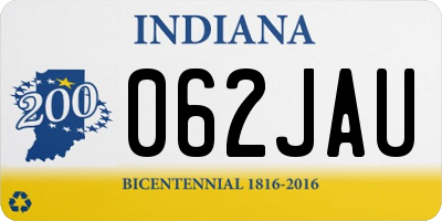 IN license plate 062JAU