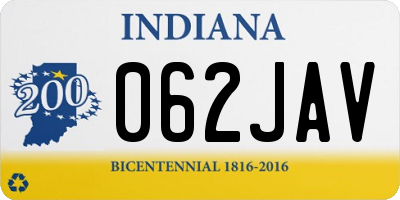 IN license plate 062JAV