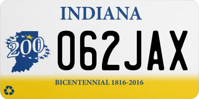 IN license plate 062JAX