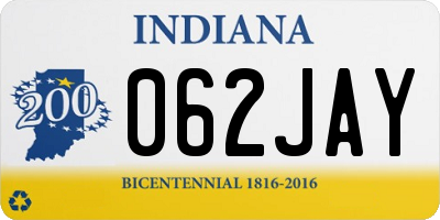 IN license plate 062JAY