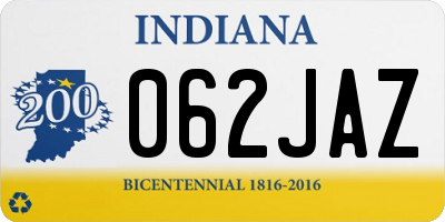 IN license plate 062JAZ