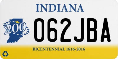 IN license plate 062JBA