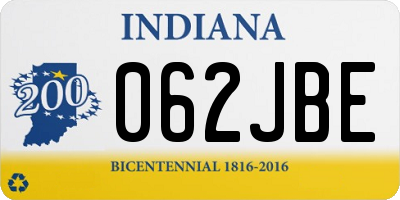 IN license plate 062JBE