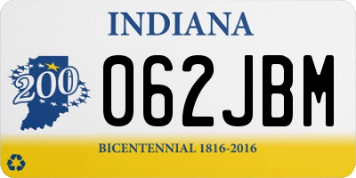 IN license plate 062JBM