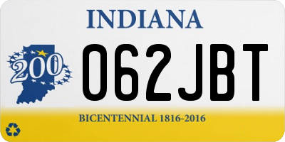 IN license plate 062JBT