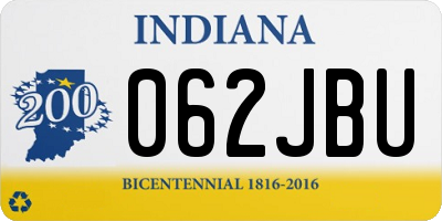 IN license plate 062JBU