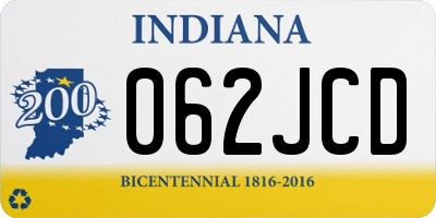 IN license plate 062JCD