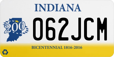IN license plate 062JCM