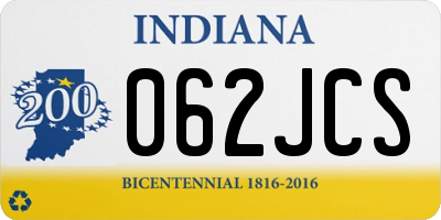 IN license plate 062JCS