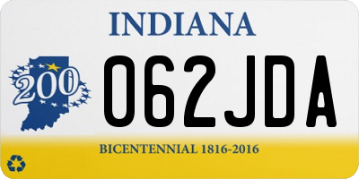 IN license plate 062JDA