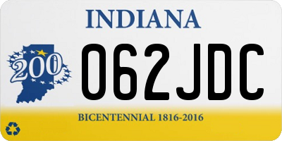 IN license plate 062JDC