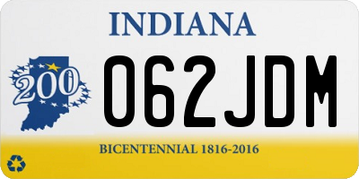 IN license plate 062JDM