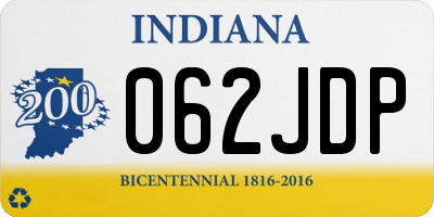 IN license plate 062JDP