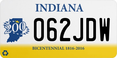 IN license plate 062JDW