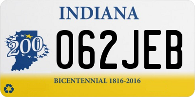 IN license plate 062JEB