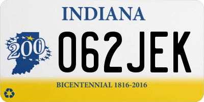 IN license plate 062JEK