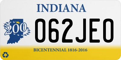 IN license plate 062JEO