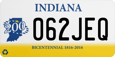 IN license plate 062JEQ