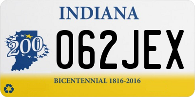IN license plate 062JEX