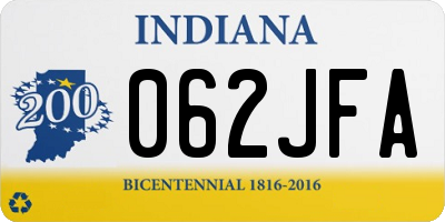IN license plate 062JFA