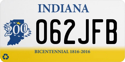 IN license plate 062JFB
