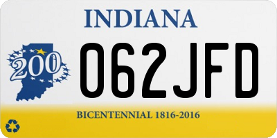 IN license plate 062JFD