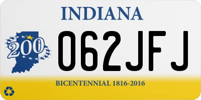 IN license plate 062JFJ