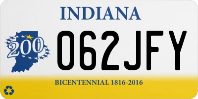 IN license plate 062JFY