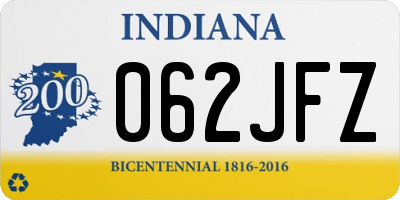IN license plate 062JFZ