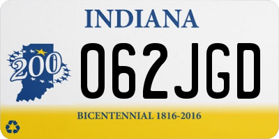 IN license plate 062JGD