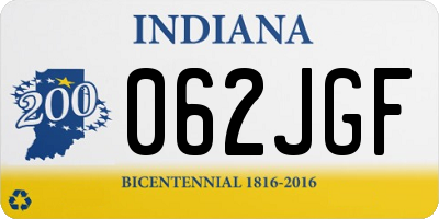 IN license plate 062JGF