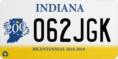 IN license plate 062JGK
