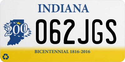 IN license plate 062JGS