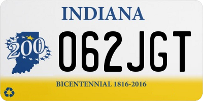 IN license plate 062JGT