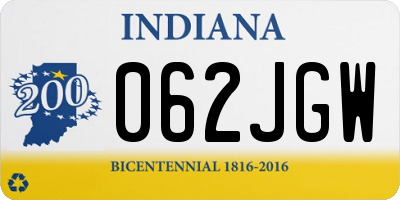 IN license plate 062JGW