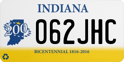 IN license plate 062JHC