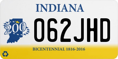 IN license plate 062JHD