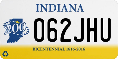 IN license plate 062JHU