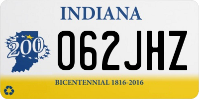 IN license plate 062JHZ
